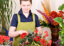 Bloemen plukken en schikken